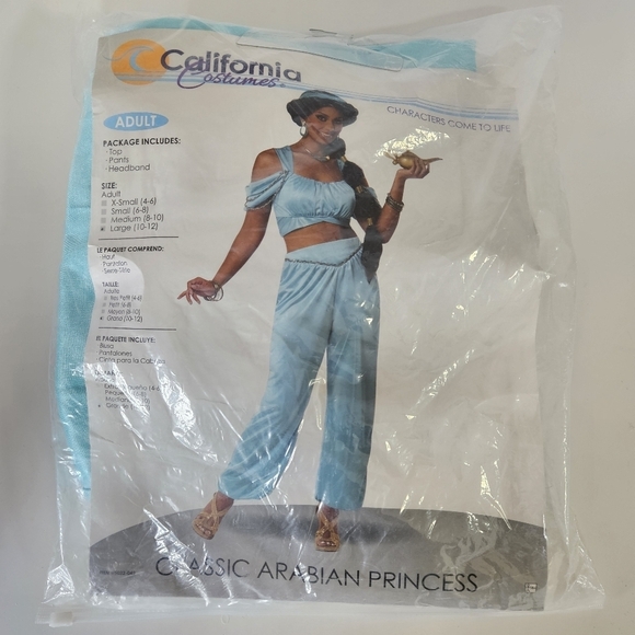 NEW California Costumes Classic Arabian Princess Jasmine Costume Set Yandy Large - Picture 2 of 5